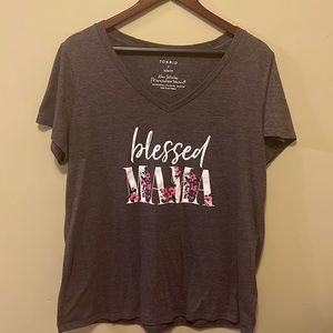 Torrid size 2x Blessed Mama vneck Tee